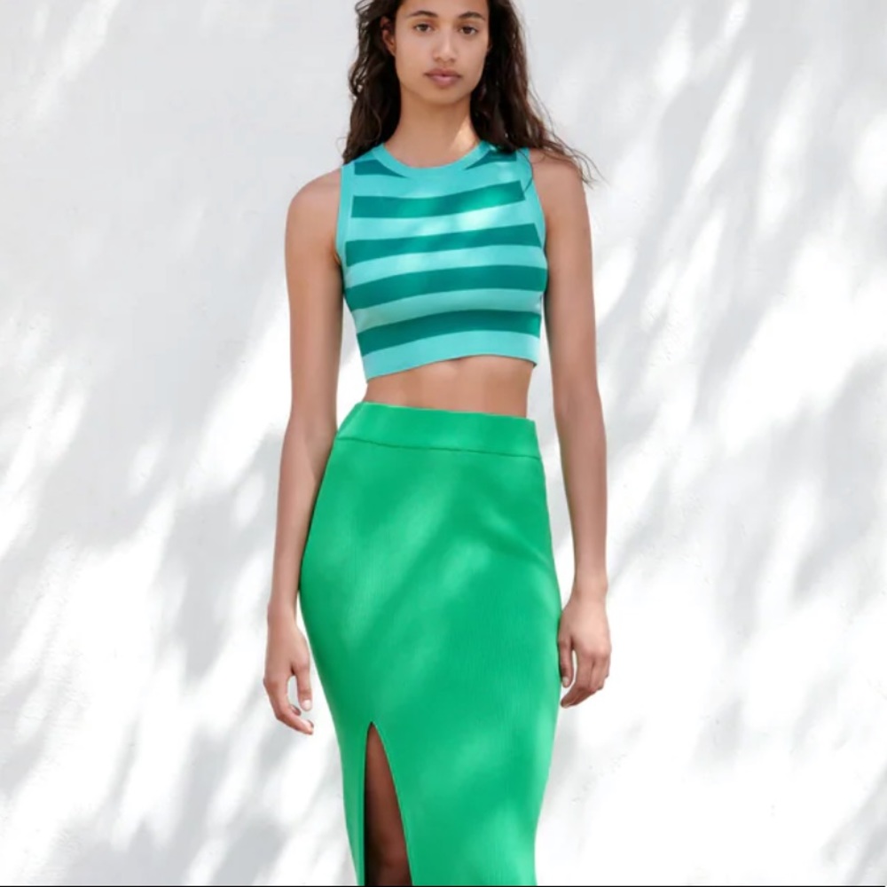 Zara Cropped Knit Top